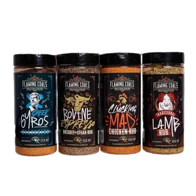 Flaming Coals BBQ Rubs - 4 Pack