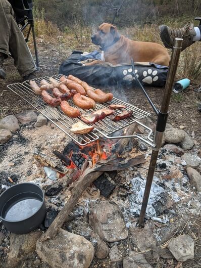 Deluxe Campfire Swinging Grill by Auspit