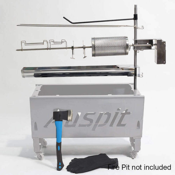 Auspit Gold | Portable Spit Rotisserie Package