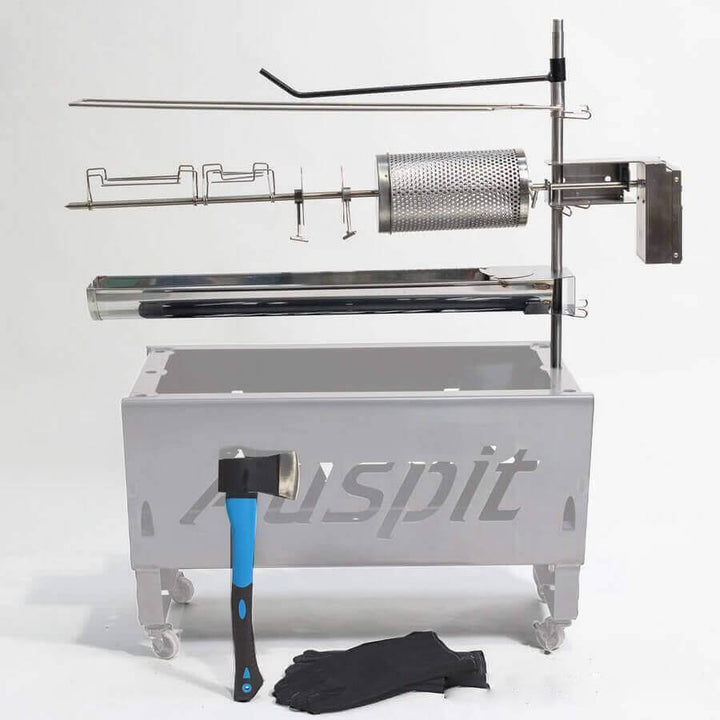 Auspit Gold | Portable Spit Rotisserie Package