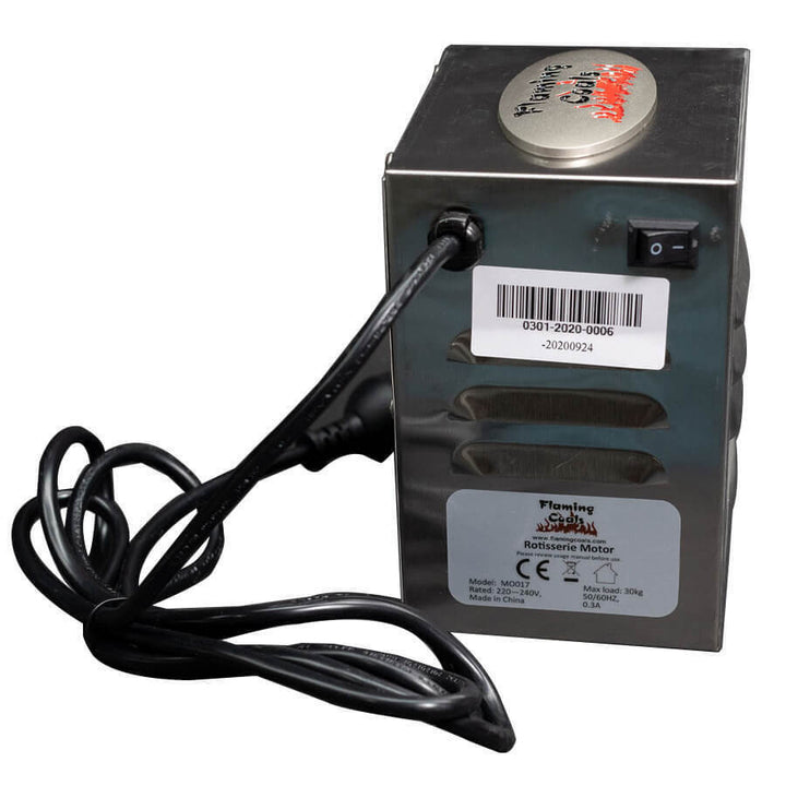 Spit Roaster Rotisserie Electric Motor - 30kg Stainless Steel (240v) - Flaming Coals