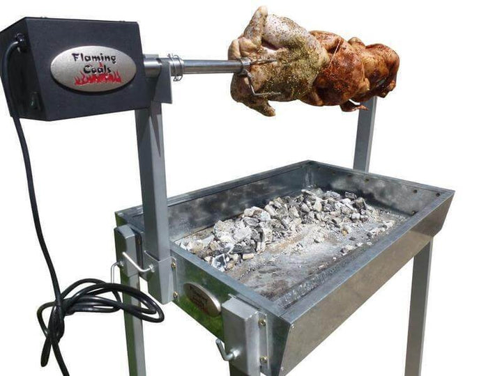 Spit Roaster Rotisserie Electric Motor - 30kg Stainless Steel (240v) - Flaming Coals