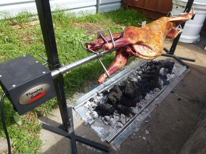 Spit Roaster Rotisserie Electric Motor - 30kg Stainless Steel (240v) - Flaming Coals