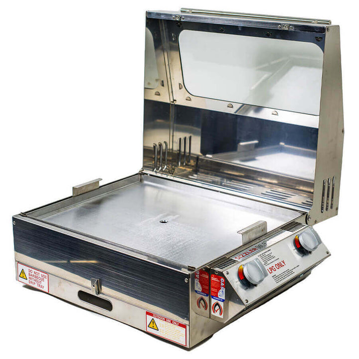 Sizzler Max High Lid Caravan BBQ - With Full SS Hotplate